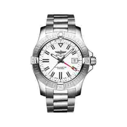 Breitling Avenger GMT A32397101A1A1 Stainless Steel 43mm White Dial Men’s Watch
