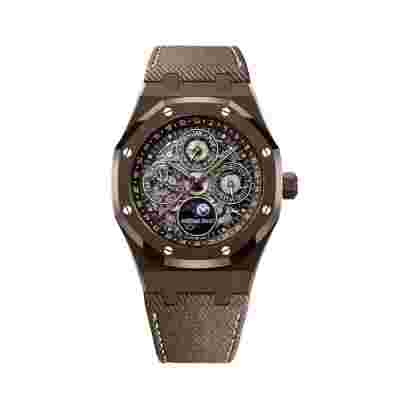 Audemars Piguet Royal Oak Travis Scott Cactus Jack 26585CM.OO.D301VE.01 Brown Ceramic 41mm Skeleton Dial Men’s Watch