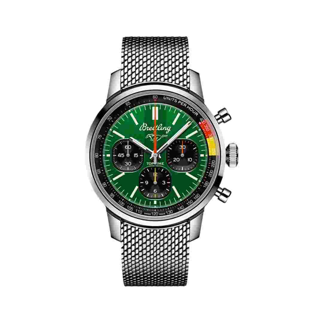 Breitling Top Time B01 Ford Mustang AB01762A1L1A1 Stainless Steel 41mm Green Dial Men’s Watch