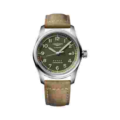 Longines Spirit L38114032 Stainless Steel 42mm Matte Green Dial Men’s Watch