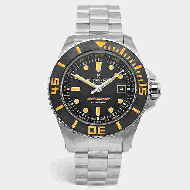 Bernhard H. Mayer Wave Breaker 41701.738.6 Black Stainless Steel Men's Wristwatch 47 mm