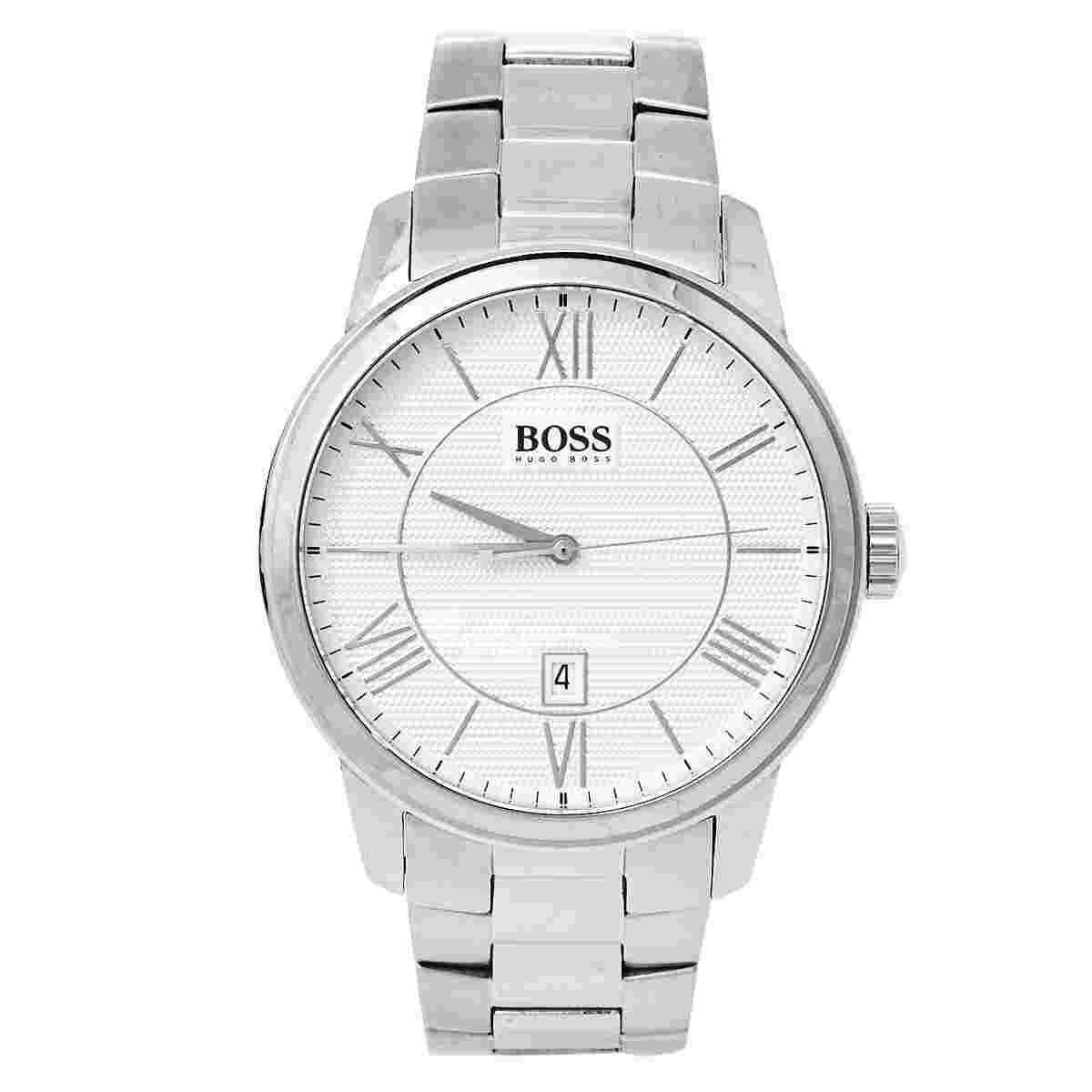 Boss By Hugo Boss Silver Stainless Steel HB.217.1.14.2614 Men's Wristwatch 43 mm
