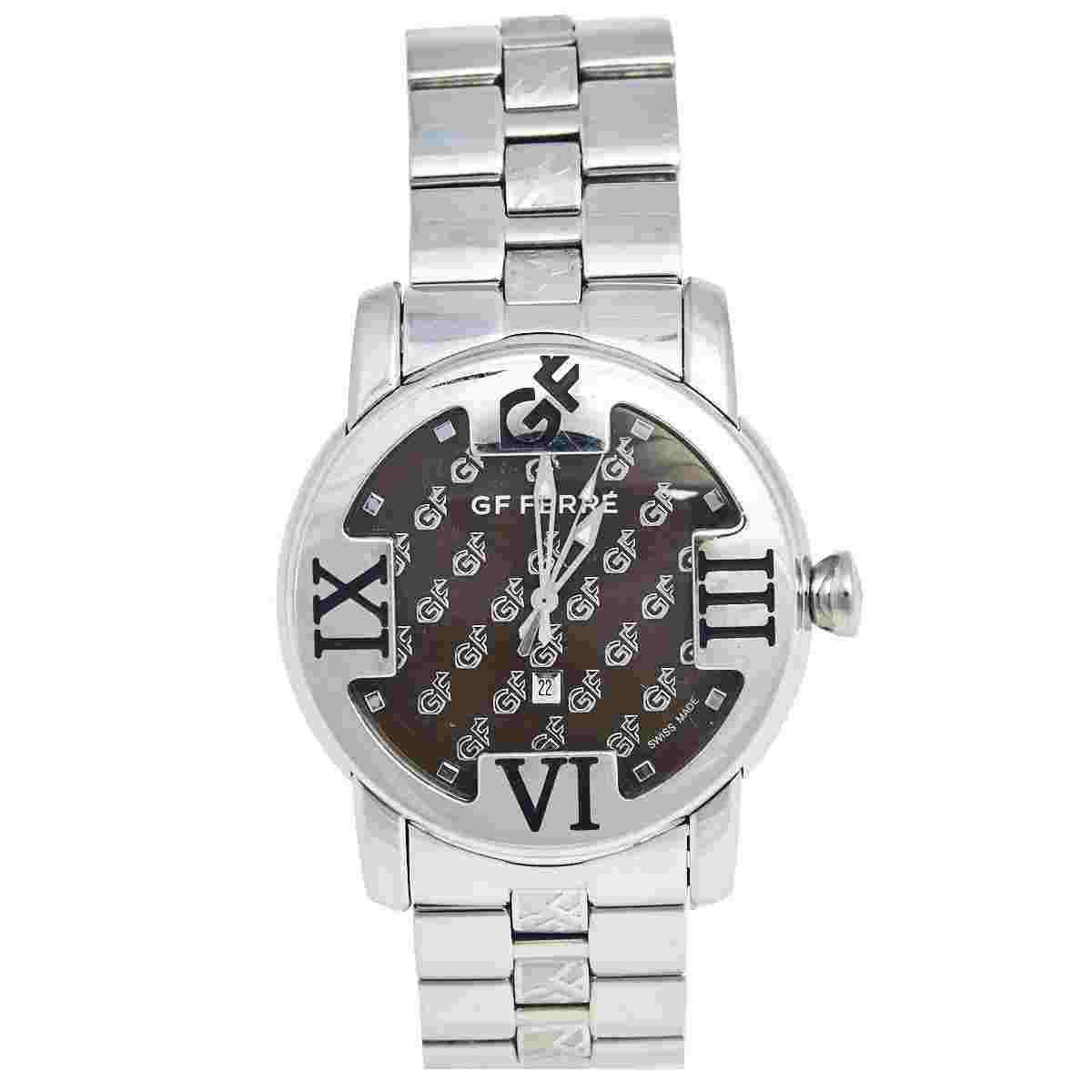 GF Ferre Brown Stainless Steel GF.9025B Quartz Men's Wristwatch 41 mm