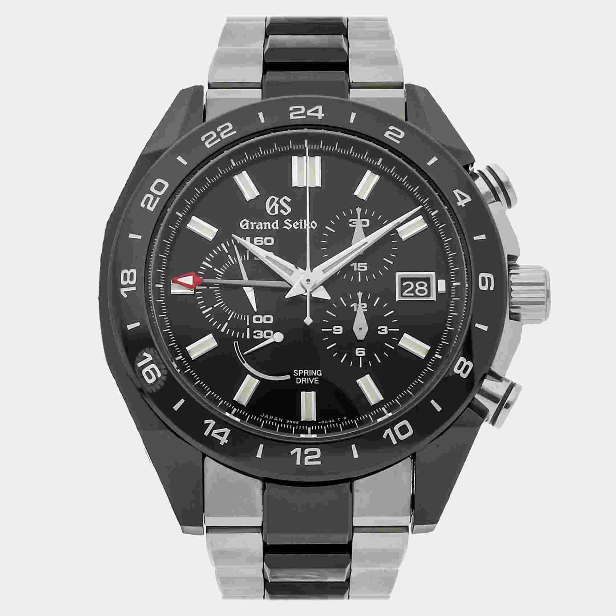 Pre-Owned Grand Seiko Sport Collection Spring Drive Chronograph GMT SBGC223 Automatic 46 mm