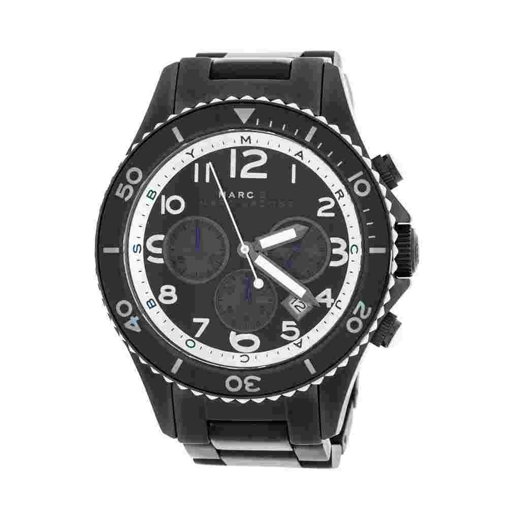 Marc by Marc Jacobs Black PVD Coated Stainless Steel Marine Rock MBM5025 Men's Wristwatch 45 mm