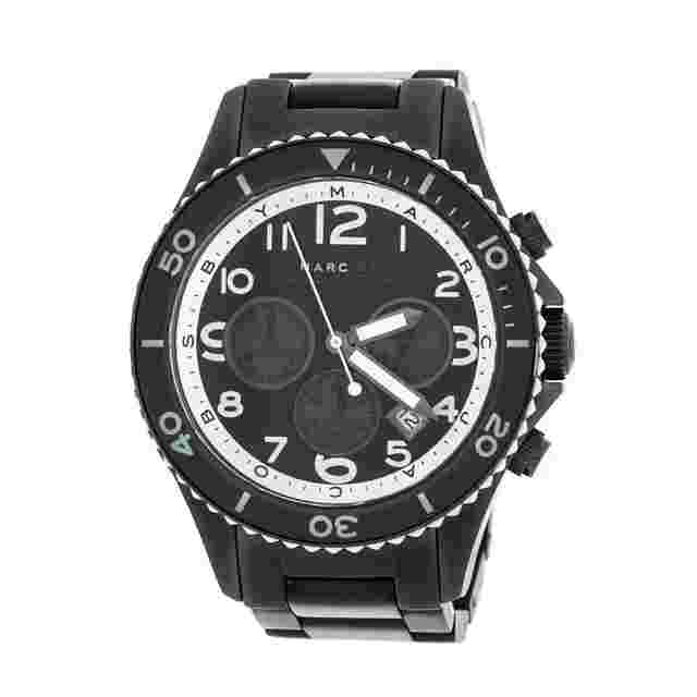 Marc by Marc Jacobs Black PVD Coated Stainless Steel Marine Rock MBM5025 Men's Wristwatch 45 mm