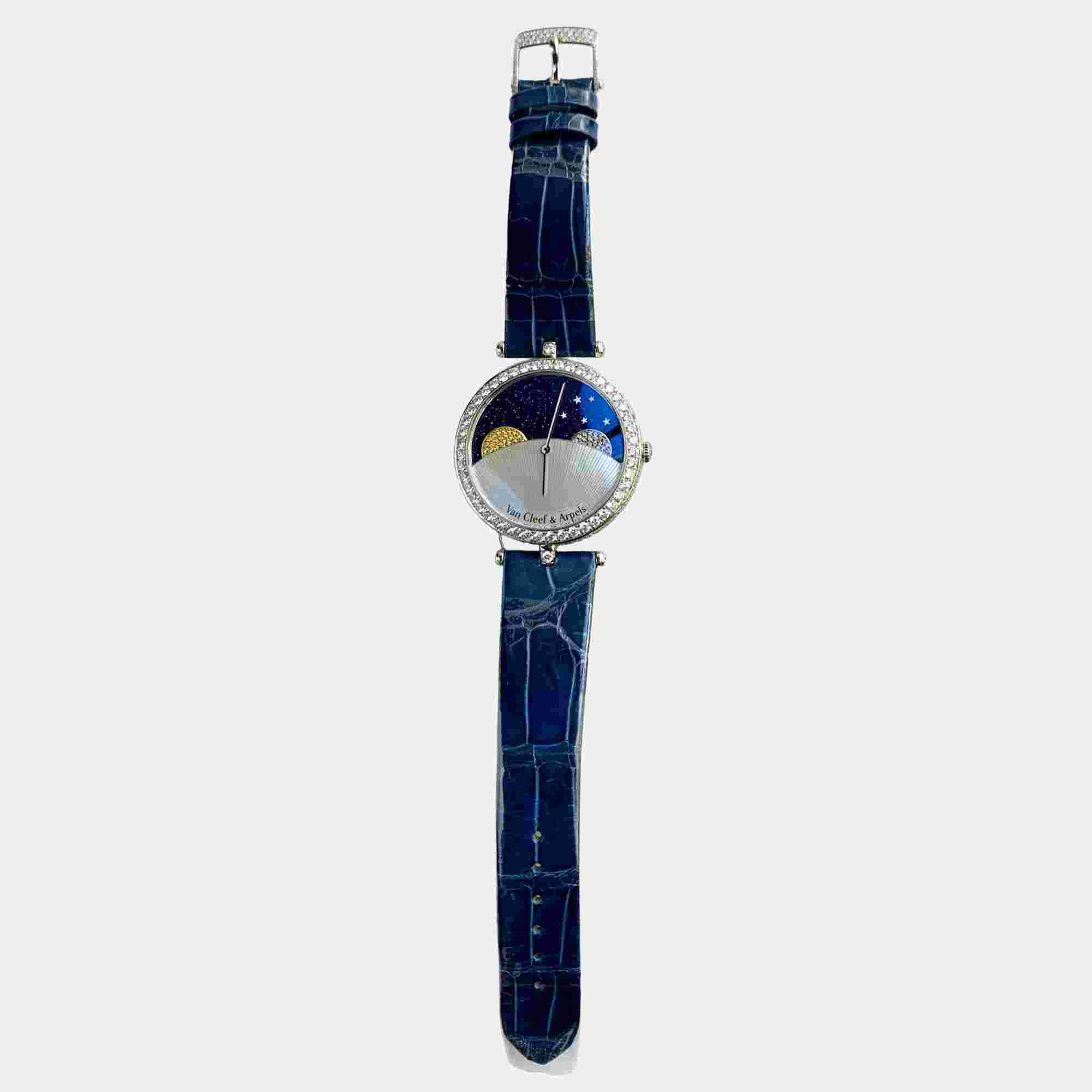 Van Cleef & Arpels Poetic Complications Day/Night Watch White Gold Diamond 38 mm
