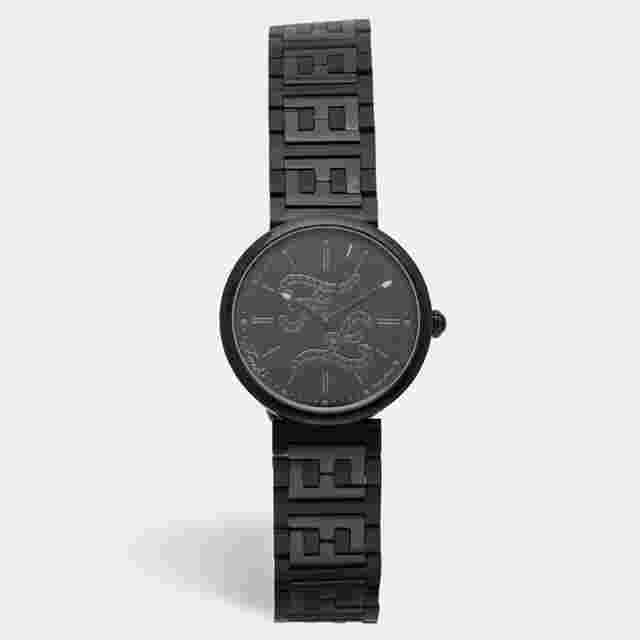 Fendi Stainless Steel Diamond Women's Wristwatch 29 mm