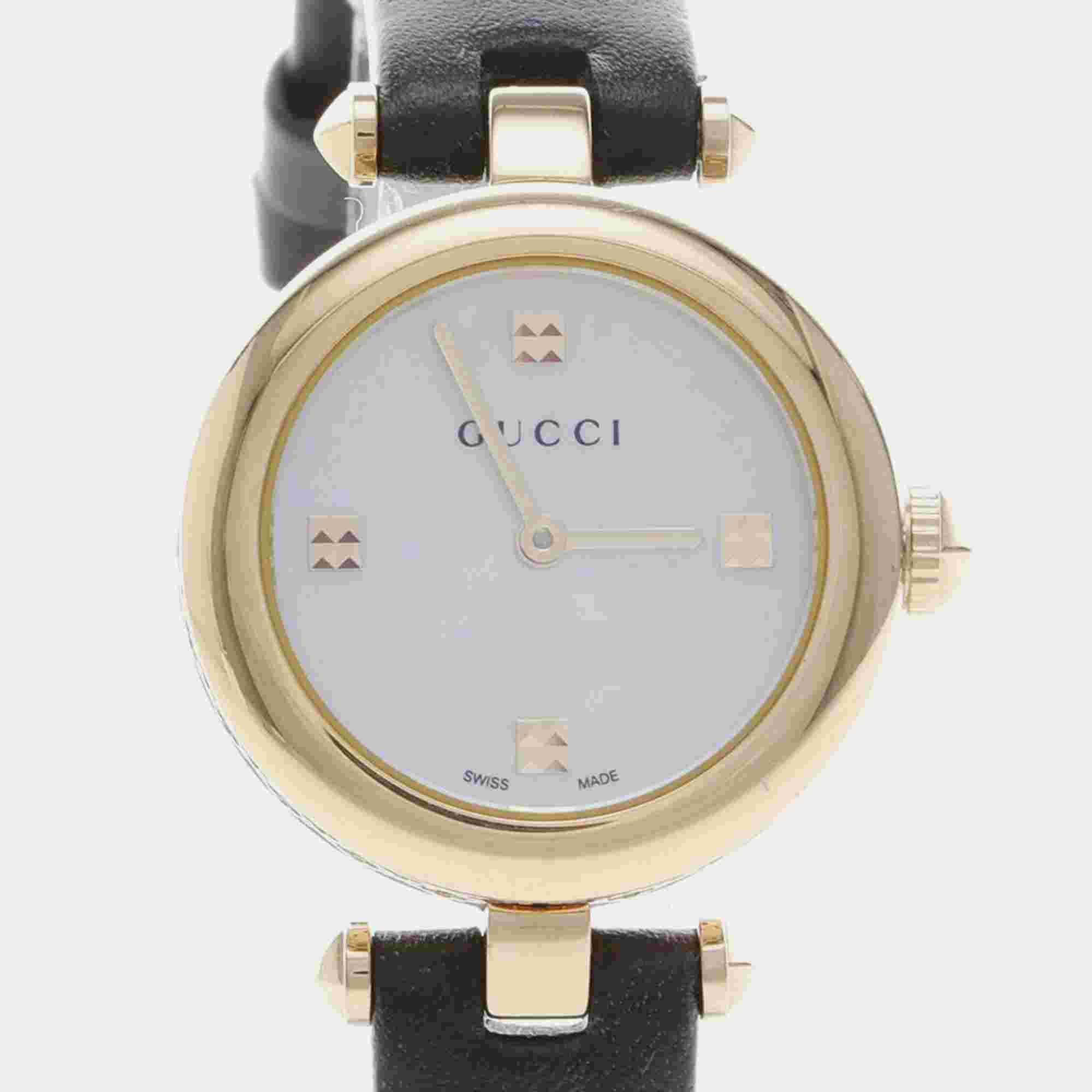 Gucci Diamantissima 141.5 Quartz Gold-Plated Women's Wristwatch 27 mm