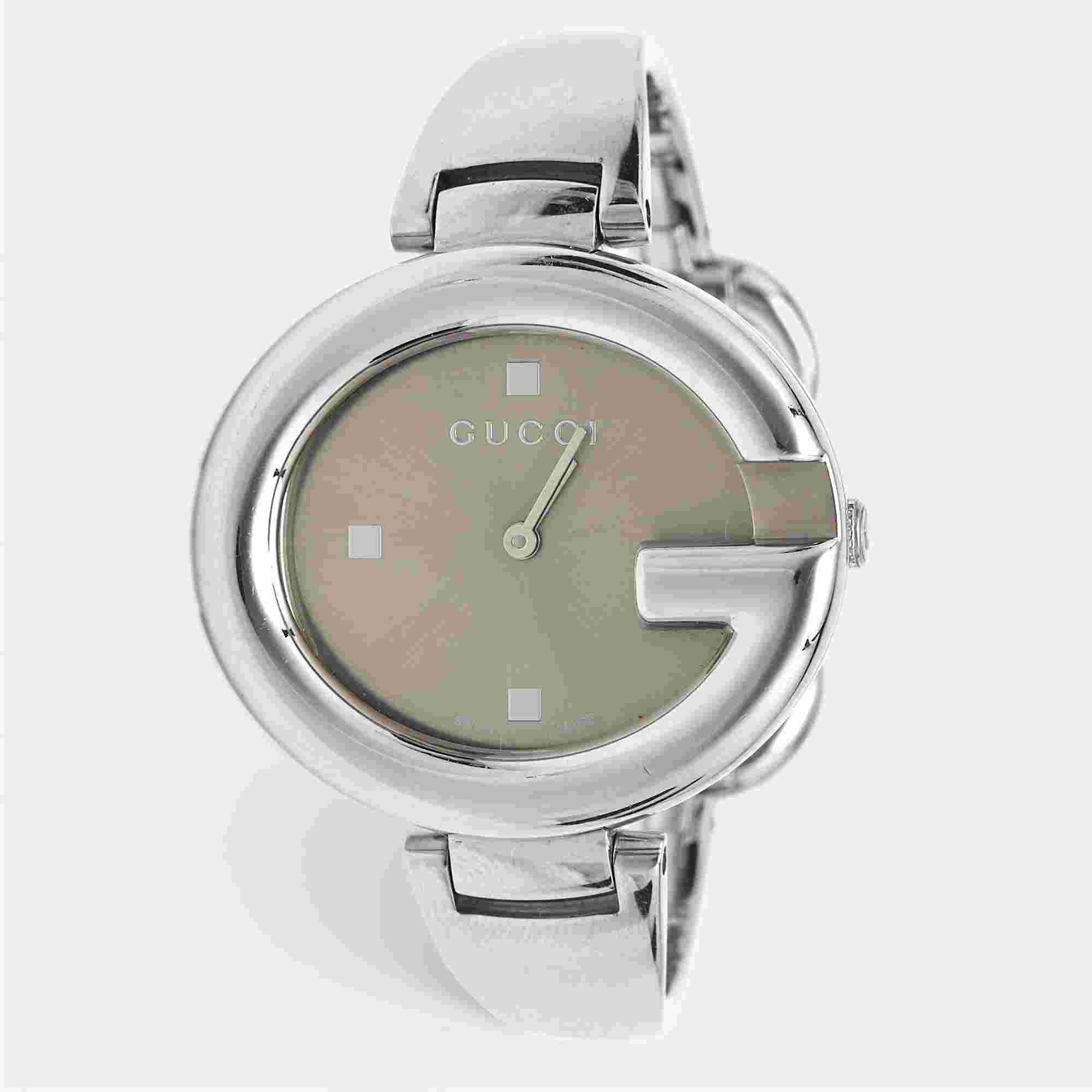 Gucci Guccissima YA134302 Champagne Dial Stainless Steel Women's Wristwatch 36 mm