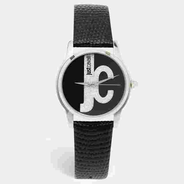 Just Cavalli Roma JC1L055L0015 Black Dial Stainless Steel Leather Women's Wristwatch 38 mm