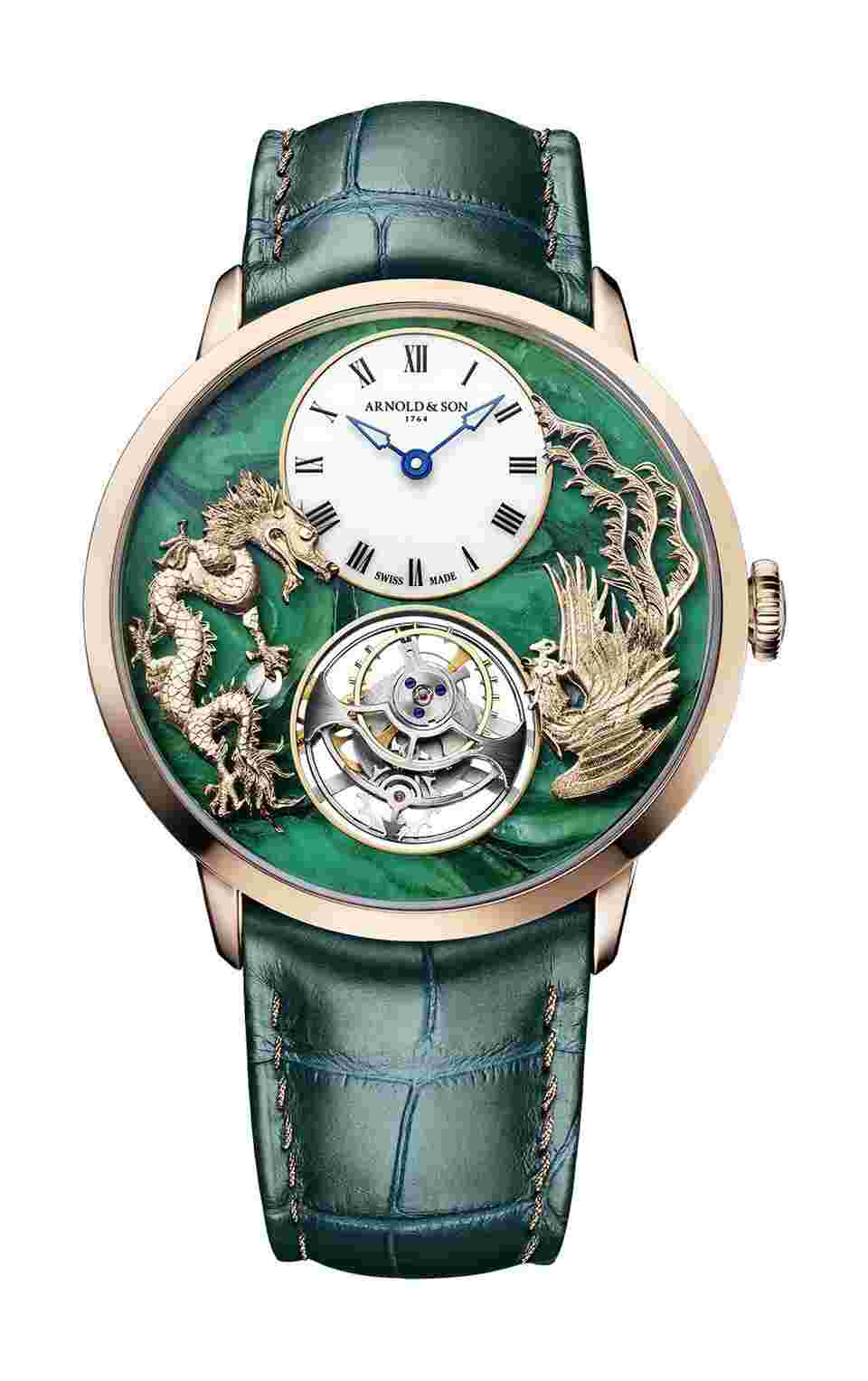 Arnold & Son
Ultrathin Tourbillon Red Gold Dragon & Phoenix Verdite