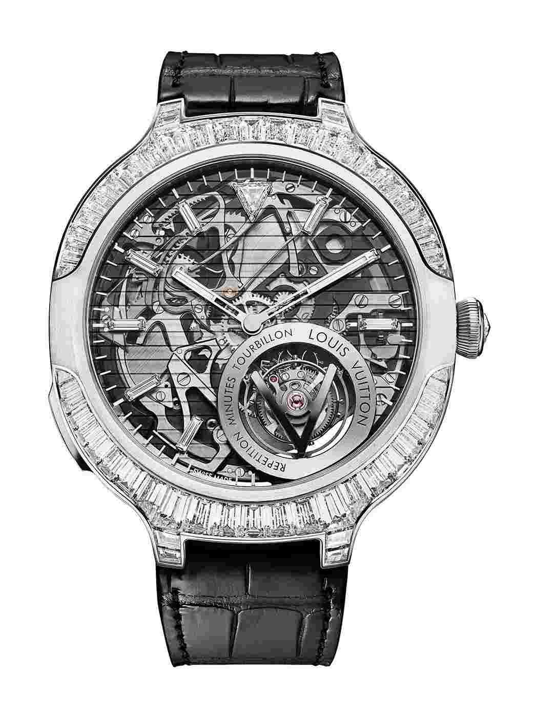 Louis Vuitton
Voyager Répétition Minutes Tourbillon Volant Pavée