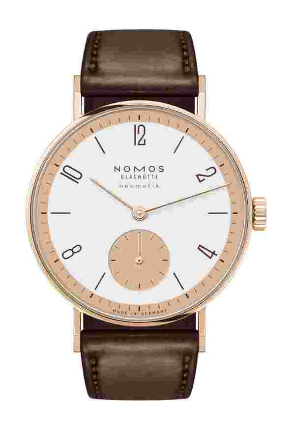 Nomos Glashütte
Tangente Rose Gold neomatik – 175 Years Watchmaking Glashütte