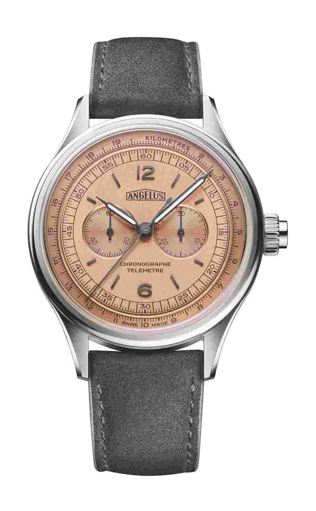 Angelus
Chronographe Télémètre Steel Rose
