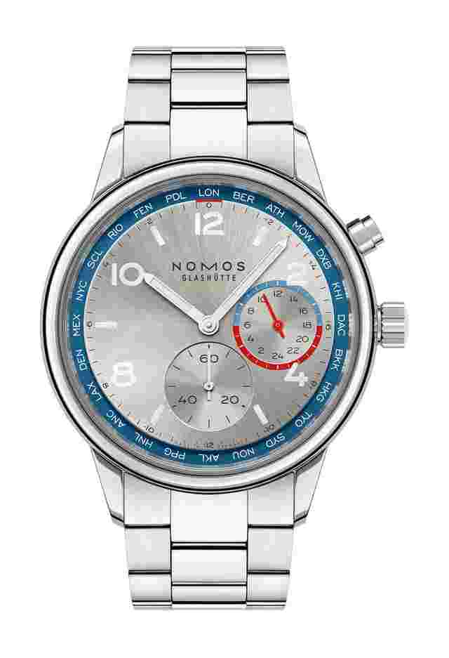 Nomos Glashütte
Club Sport neomatik Worldtimer silver