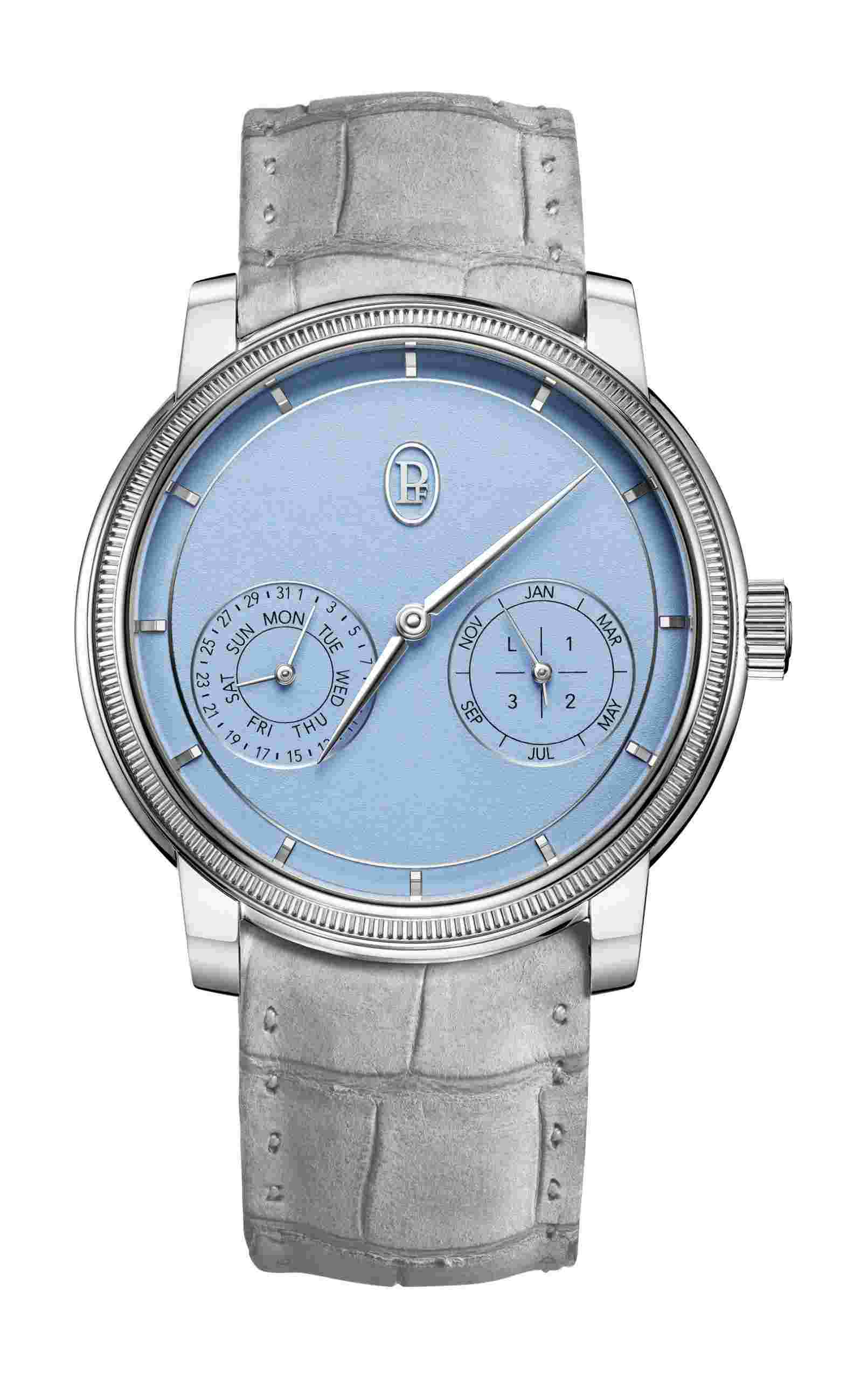 Parmigiani Fleurier
Toric Quantième Perpetual Platinum Morning Blue