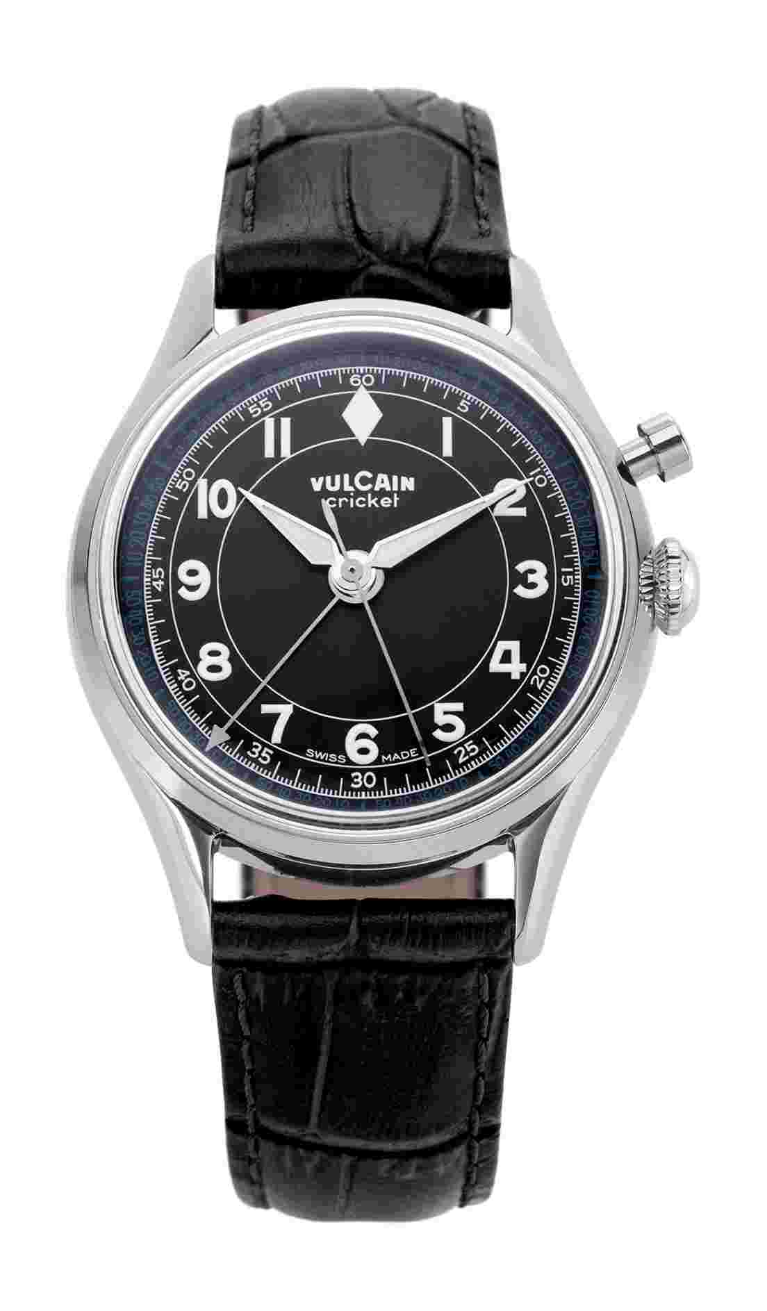 Vulcain
Cricket Classique 36 Black & White & Blue
