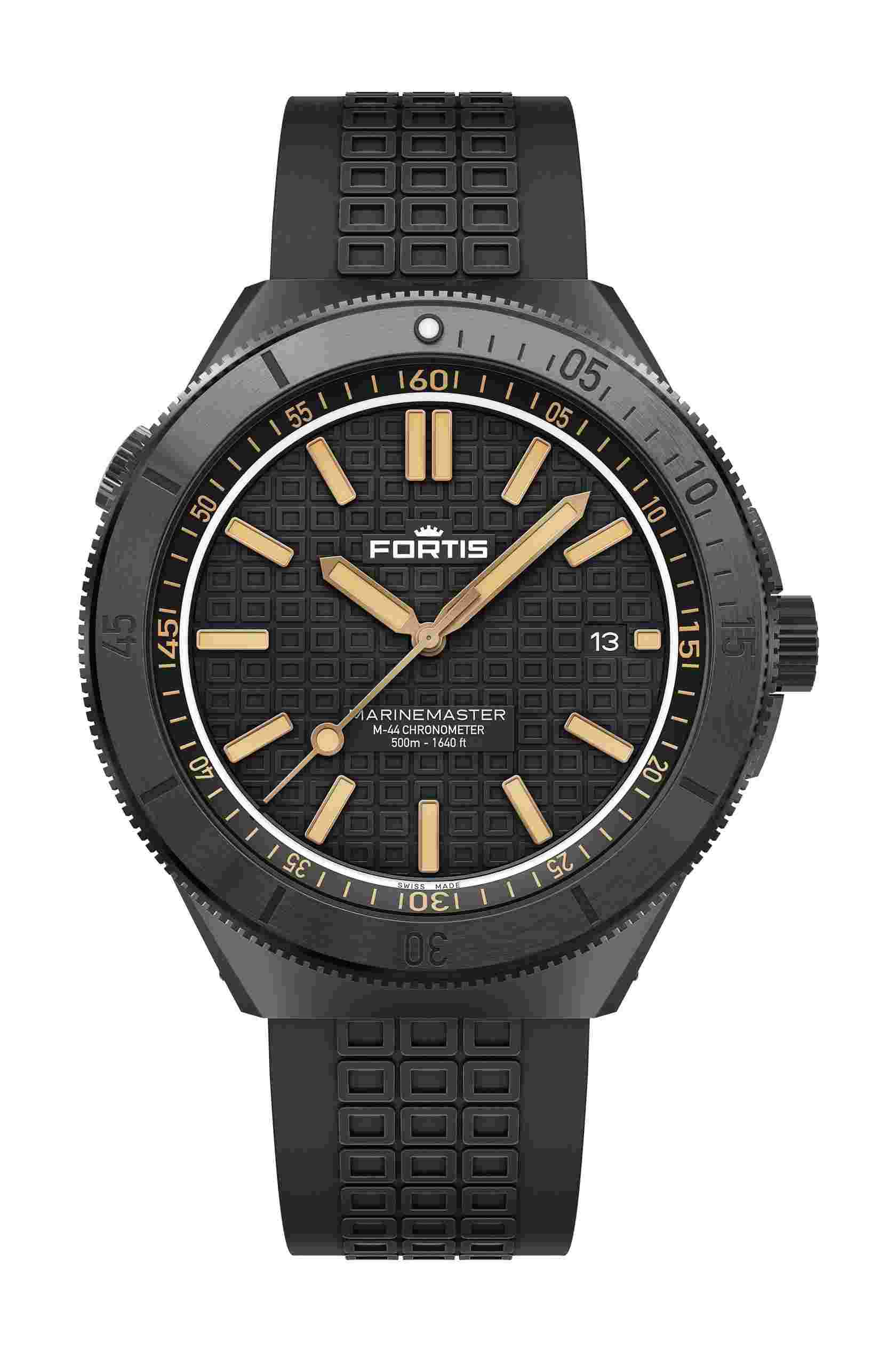 Fortis
Marinemaster M-44 DLC Black Resin