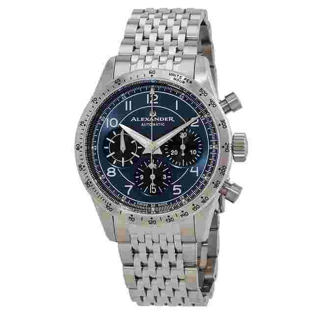 Alexander Alexander 2 Chronograph Automatic Blue Dial Men's Watch A480-LE