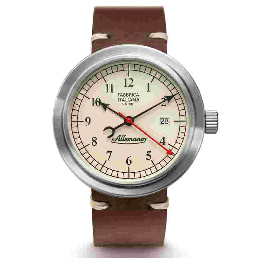 Allemano 1919 DAY Automatic White Dial Men's Watch DAY A 1919 NP-PW