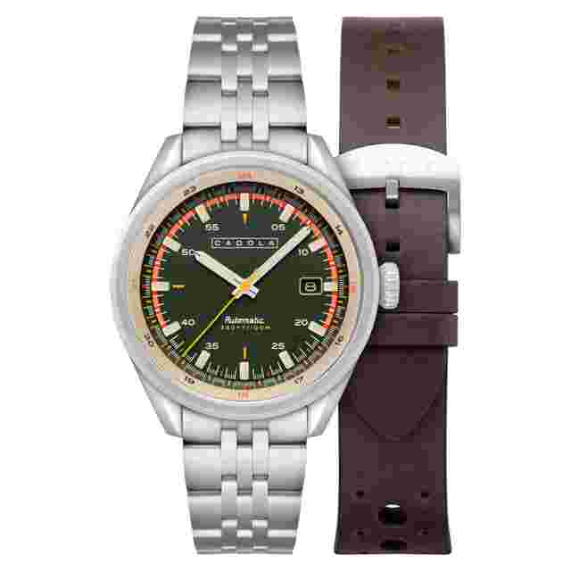 Cadola Dog Leg Automatic Green Dial Men's Watch CD-1031-11