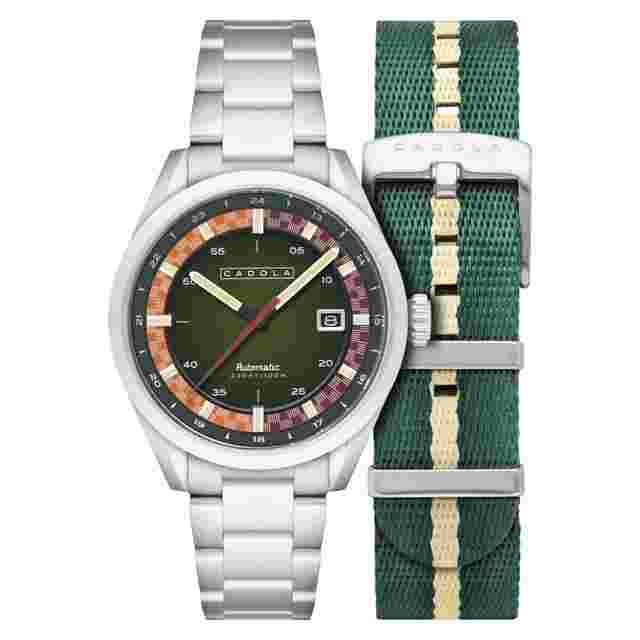 Cadola Paddock Automatic Green Dial Men's Watch CD-1037-44
