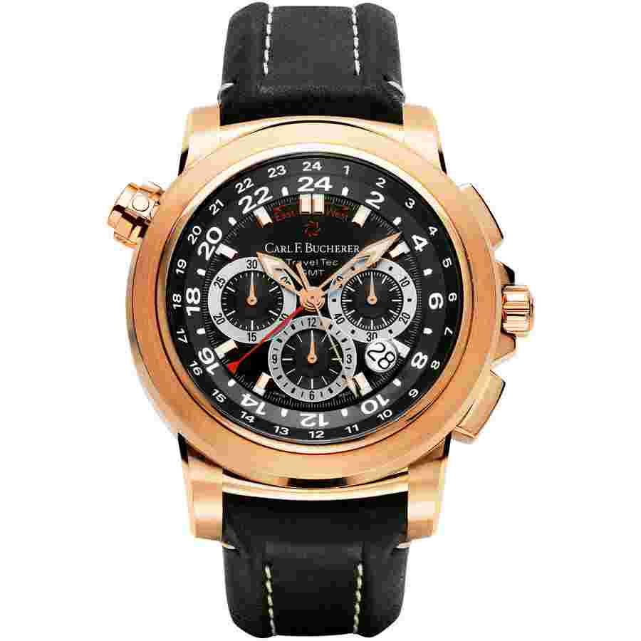 Carl F. Bucherer Patravi TravelTec Black Dial Men's Watch 00.10620.03.33.01