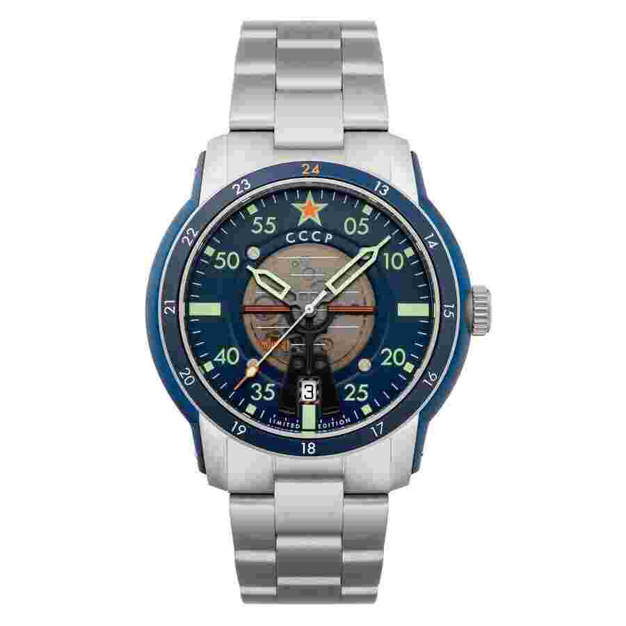 CCCP Mig-21 Automatic Blue Dial Men's Watch CP-7101-22