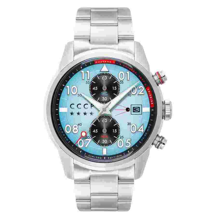 CCCP Sputnik Chronograph Quartz Blue Dial Men's Watch CP-7098-44