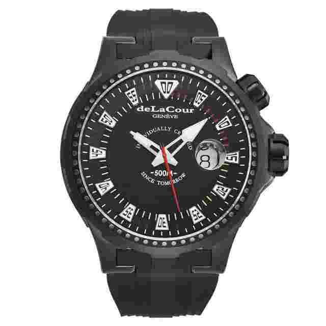 deLaCour Promess Automatic Black Dial Men's Watch WATI0041-1342