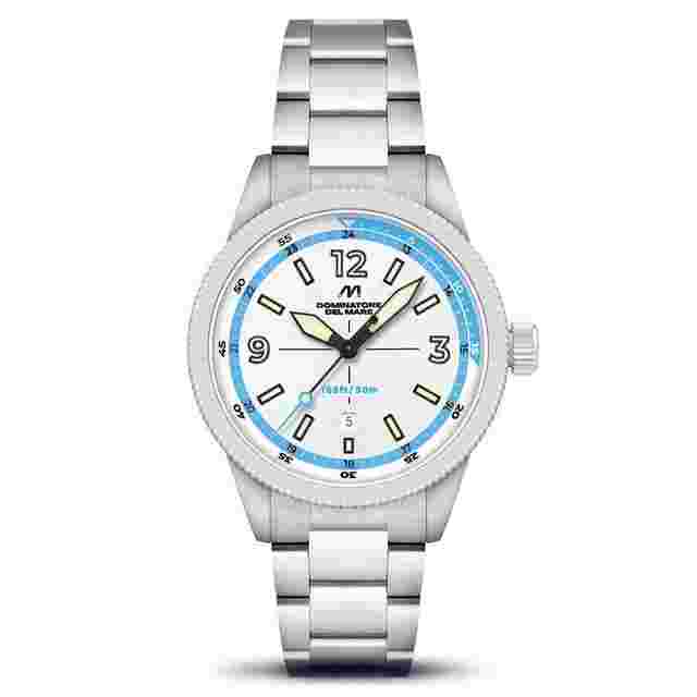 Dominatore Del Mare Aviatore Quartz White Dial Men's Watch DD-8021-66