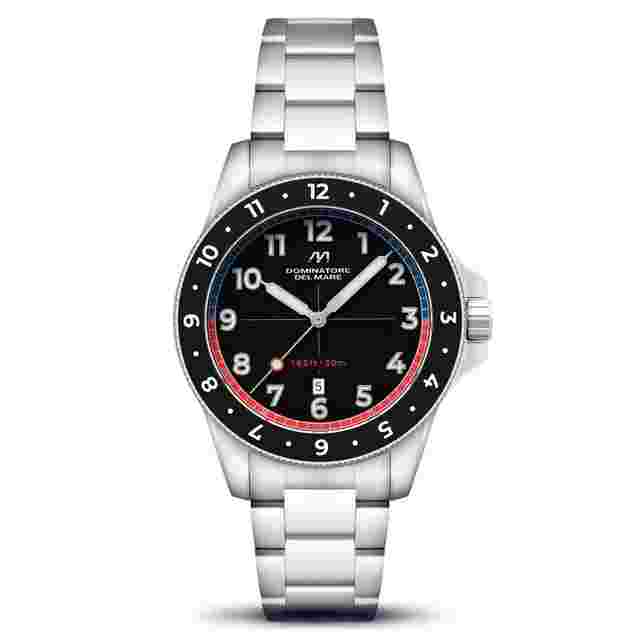 Dominatore Del Mare Bandiera Quartz Black Dial Men's Watch DD-8020-55