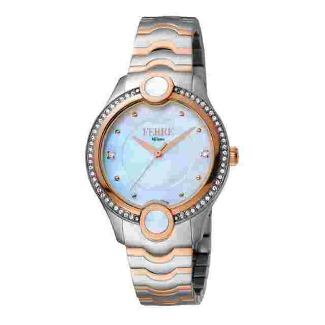 Ferre Milano White Mother of Pearl Dial Ladies Watch FM1L082M0031