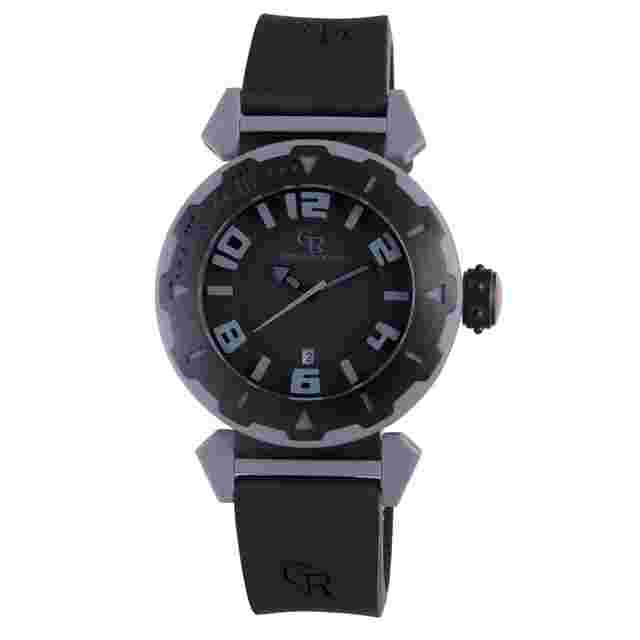 Giulio Romano Ferrara Black IP Rotating Bezel Black Dial Men's Watch GR-5000-13-007