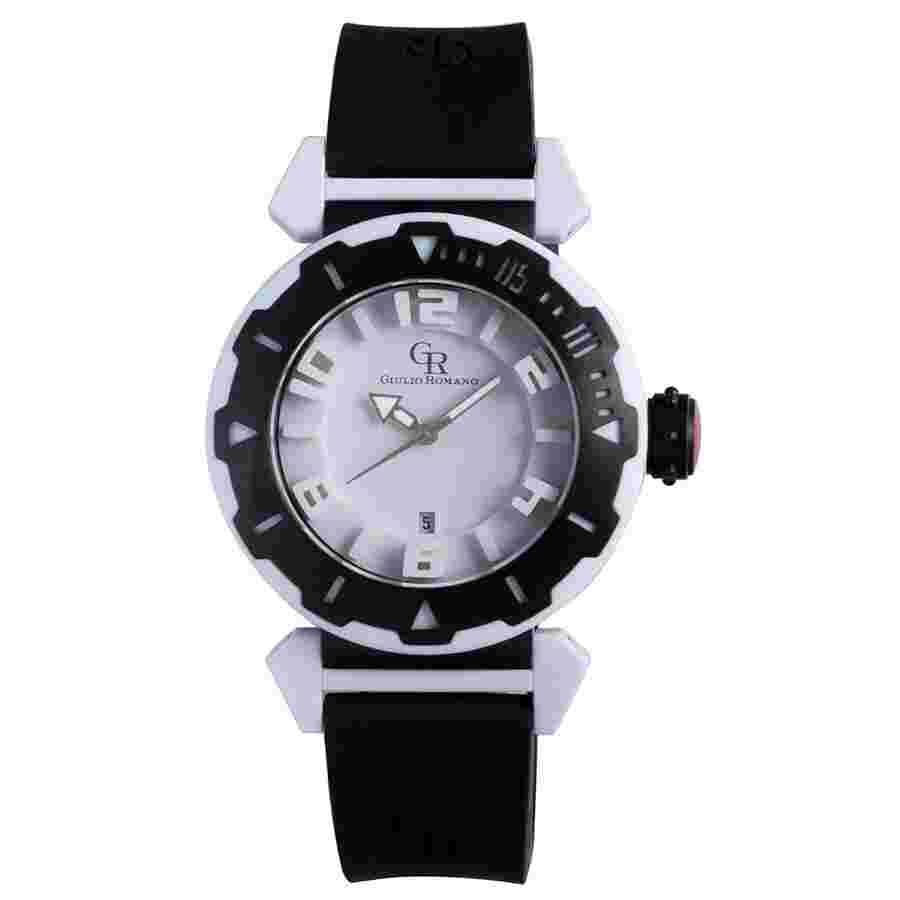 Giulio Romano Ferrara Steel Bezel White Dial Men's Watch GR-5000-24-001.7