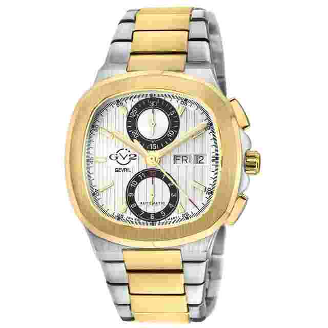 GV2 by Gevril Potente Chronograph Automatic White Dial Men's Watch 18503B