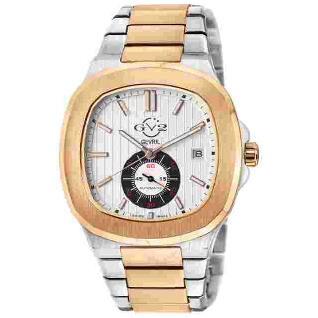 GV2 by Gevril Potente White Dial Men's Watch 18303B