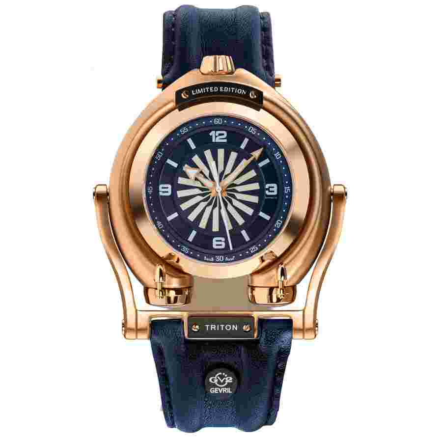 GV2 by Gevril Triton Blue Dial Men's Watch 3406S