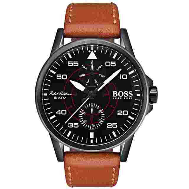 Hugo Boss Pilot Aviator Quartz Black Dial Men's Watch 1513517