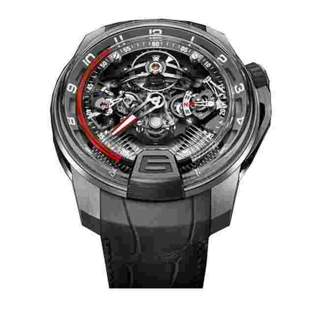 HYT H2 Titanium Platinum SQ Black Alligator Men's Watch 248-TP-00-RF-AB