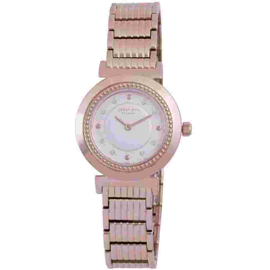 Johan Eric Djursland Round Rose Gold-tone Steel Swarovski Crystal Ladies Watch JE1200-09-009B