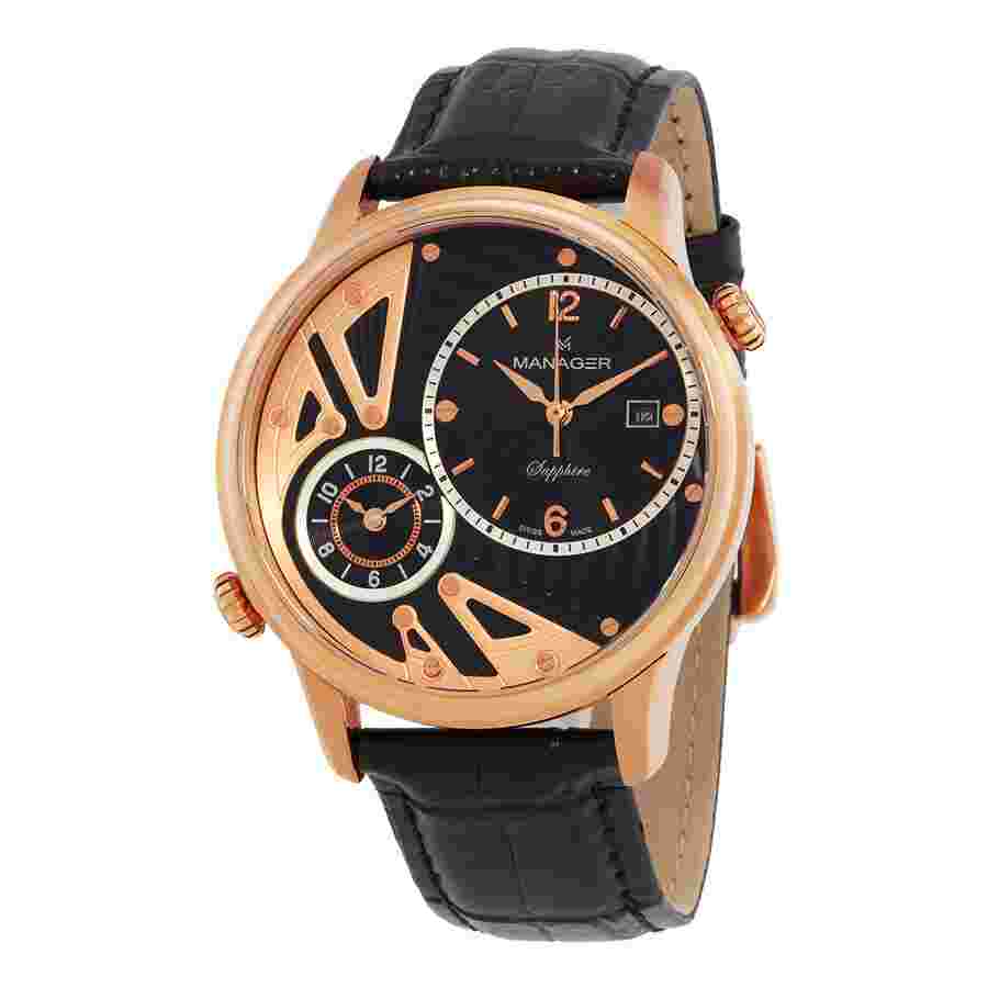 Manager Nomad Quartz Black Dial Men's Watch MAN-TR-05-RL