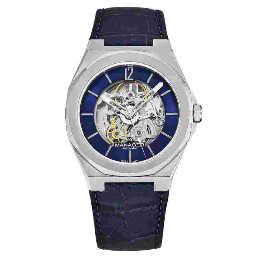 Manager Open mind Automatic Blue Dial Men's Watch MAN-RO-03-SL