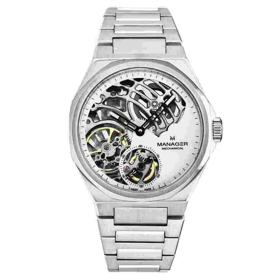 Manager Revolution Hand Wind White Dial Men's Watch MAN-RM-04-SM