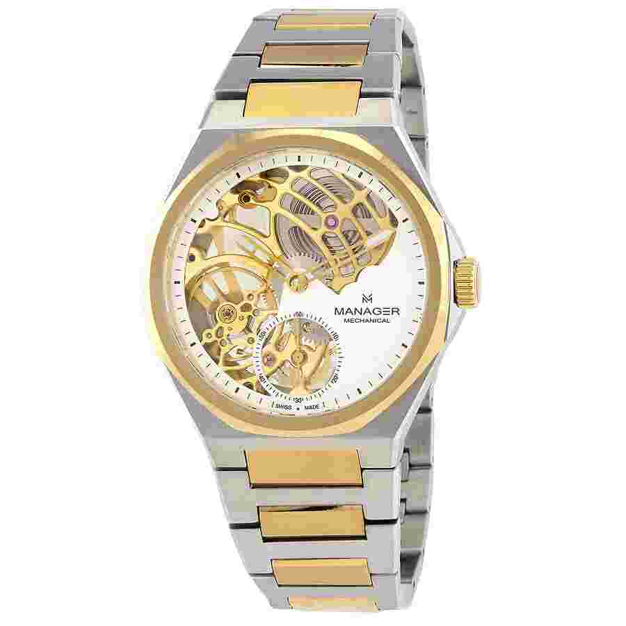 Manager Revolution Hand Wind White Dial Men's Watch MAN-RM-11-BM
