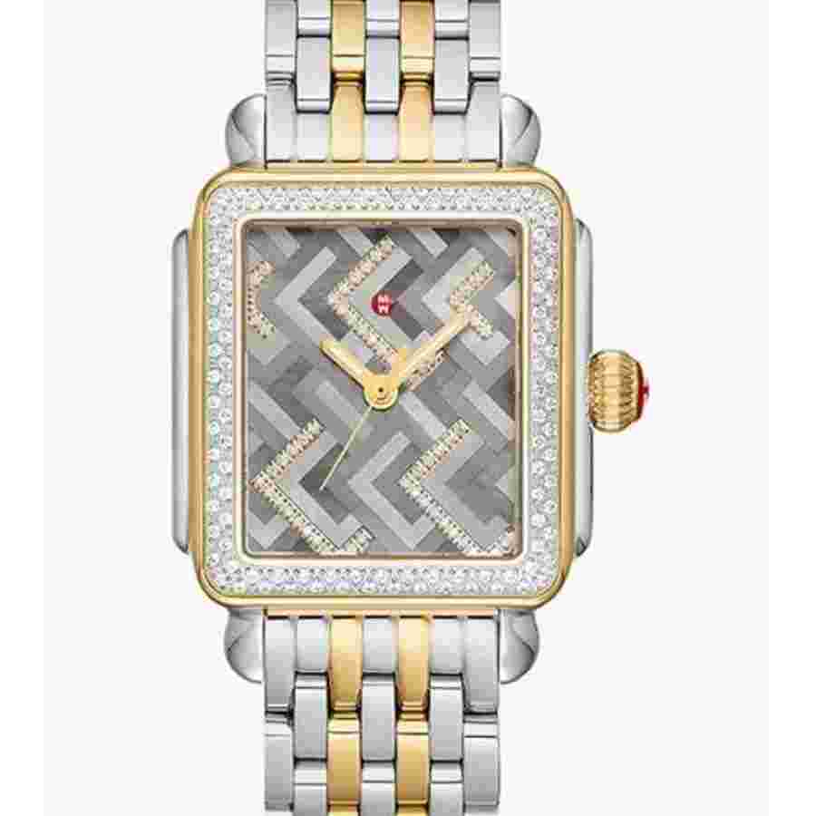 Michele Deco Madison Quartz Diamond Grey Dial Ladies Watch MWW06T000272