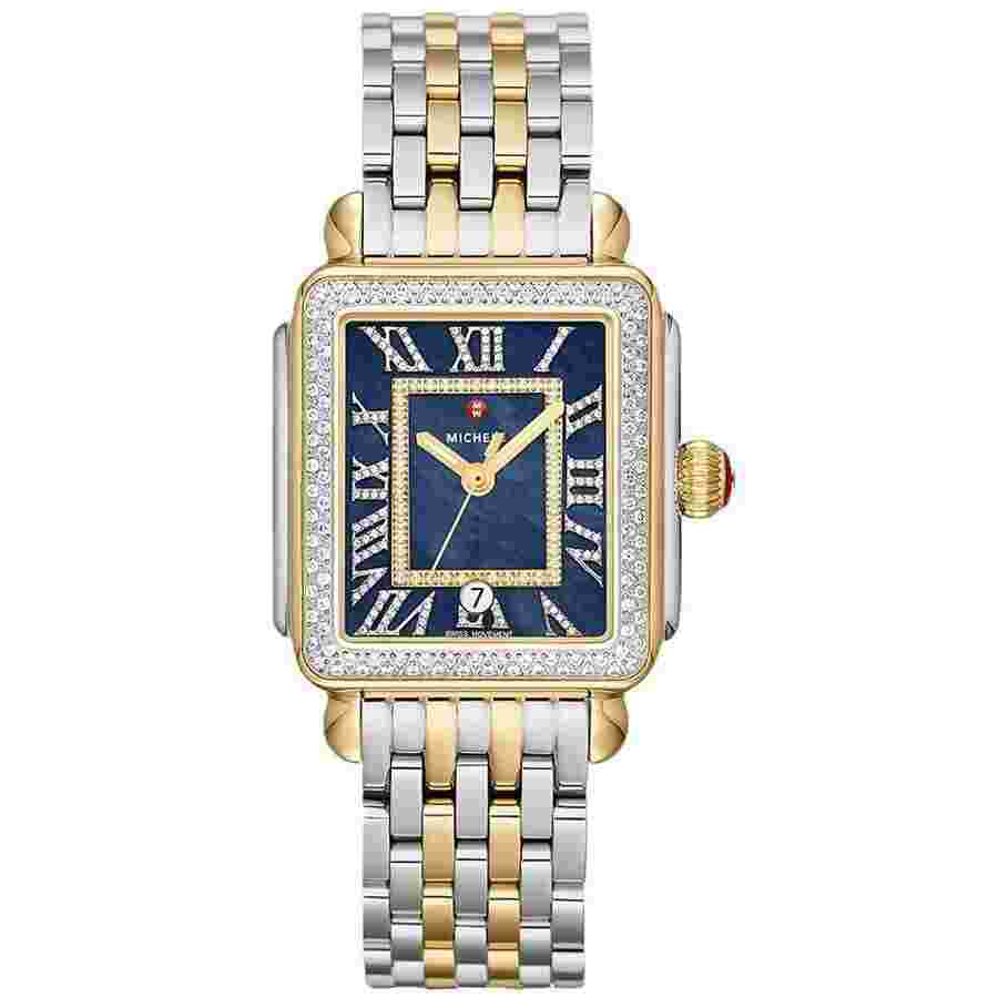 Michele Deco Madison Quartz Blue Dial Ladies Watch MWW06T000239
