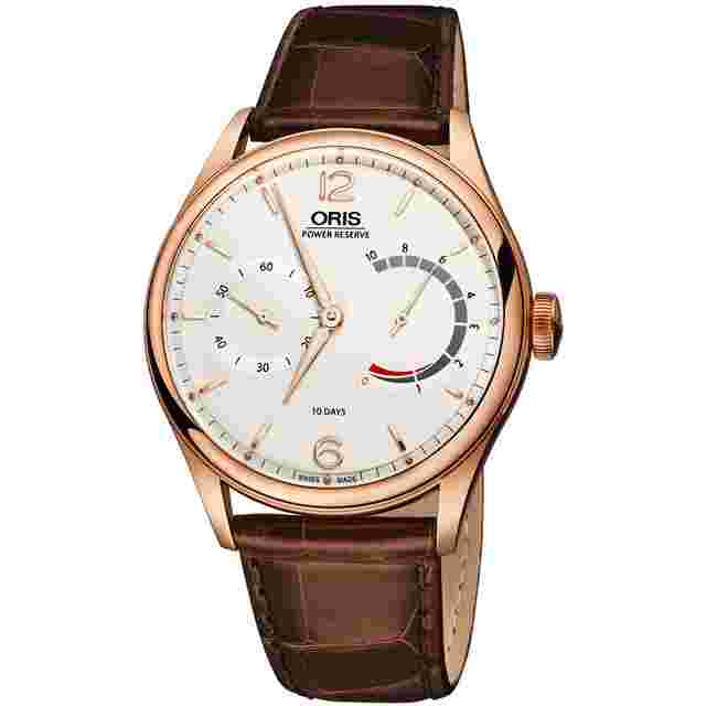 Oris Artelier Silver Dial 18kt Rose Gold Men's Watch 110-7700-6081LS