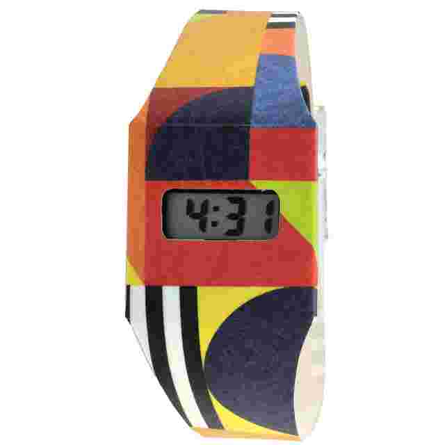 PappWatch Bauhaus Paperlike Farbenspiel Quartz Digital Ladies Watch ILP30909